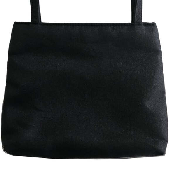 Nordstom Floral Embroidery & Beaded Mini Evening Purse Bag | Like New | Black - Picture 4 of 8